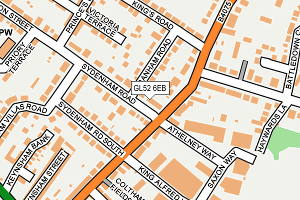 GL52 6EB map - OS OpenMap – Local (Ordnance Survey)