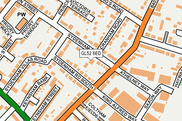 GL52 6ED map - OS OpenMap – Local (Ordnance Survey)