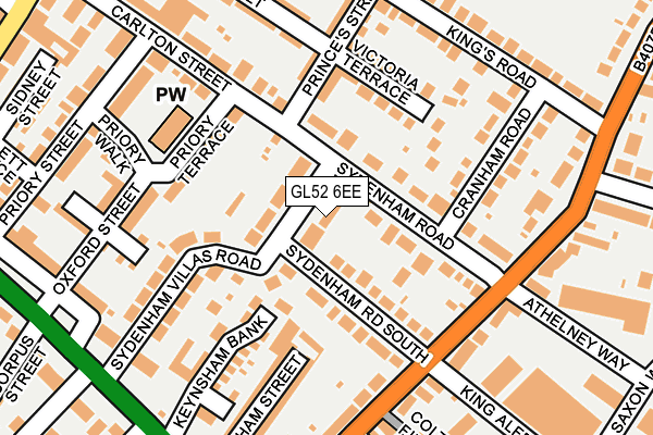 GL52 6EE map - OS OpenMap – Local (Ordnance Survey)