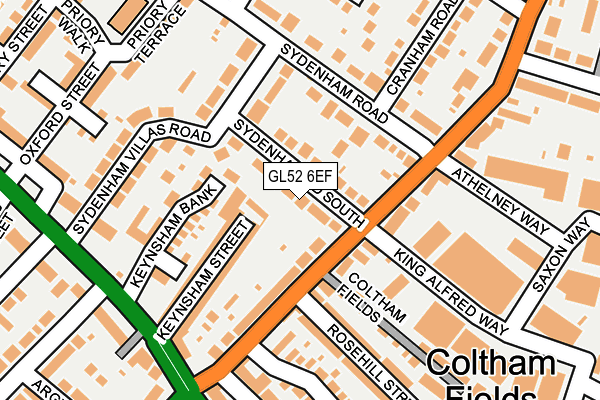 GL52 6EF map - OS OpenMap – Local (Ordnance Survey)