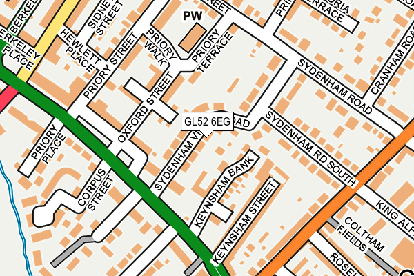GL52 6EG map - OS OpenMap – Local (Ordnance Survey)