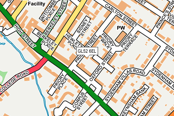 GL52 6EL map - OS OpenMap – Local (Ordnance Survey)