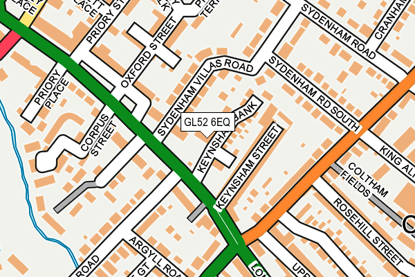 GL52 6EQ map - OS OpenMap – Local (Ordnance Survey)