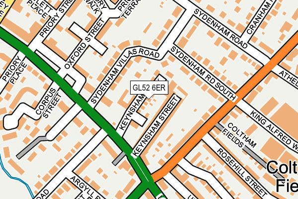 GL52 6ER map - OS OpenMap – Local (Ordnance Survey)
