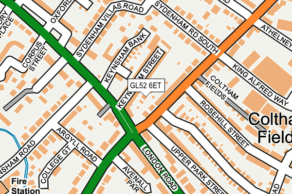 GL52 6ET map - OS OpenMap – Local (Ordnance Survey)