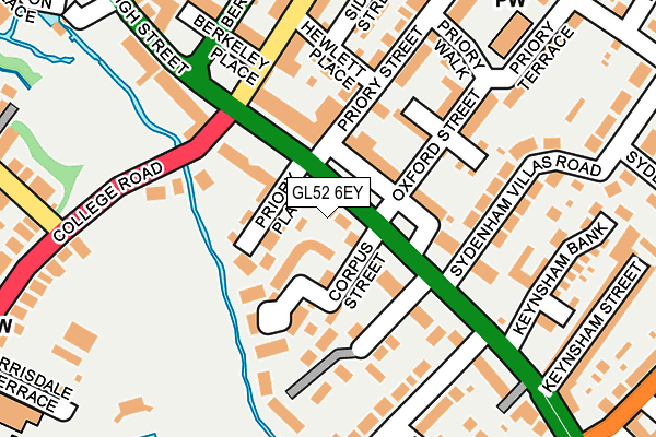 GL52 6EY map - OS OpenMap – Local (Ordnance Survey)