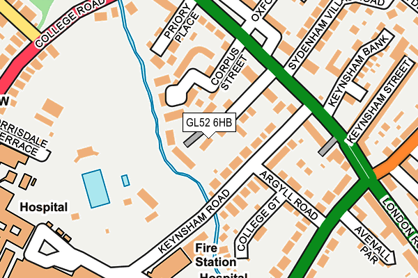 GL52 6HB map - OS OpenMap – Local (Ordnance Survey)
