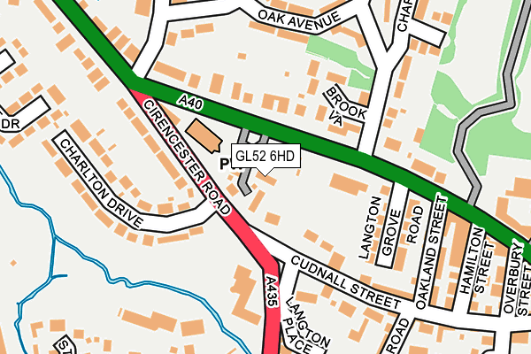 GL52 6HD map - OS OpenMap – Local (Ordnance Survey)