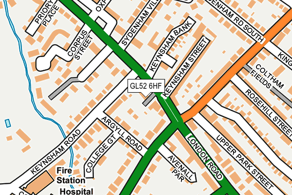 GL52 6HF map - OS OpenMap – Local (Ordnance Survey)