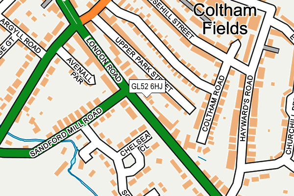 GL52 6HJ map - OS OpenMap – Local (Ordnance Survey)