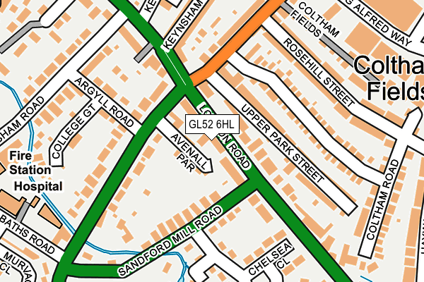 GL52 6HL map - OS OpenMap – Local (Ordnance Survey)