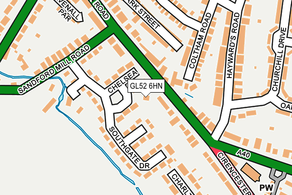 GL52 6HN map - OS OpenMap – Local (Ordnance Survey)