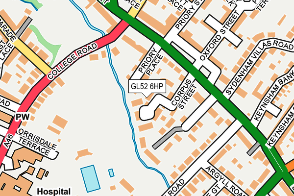 GL52 6HP map - OS OpenMap – Local (Ordnance Survey)