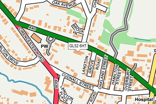GL52 6HT map - OS OpenMap – Local (Ordnance Survey)