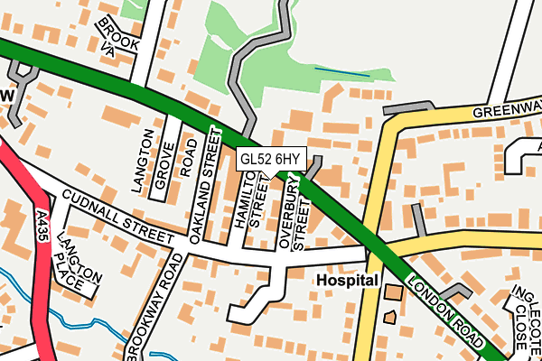 GL52 6HY map - OS OpenMap – Local (Ordnance Survey)