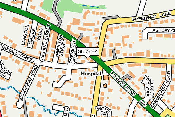 GL52 6HZ map - OS OpenMap – Local (Ordnance Survey)