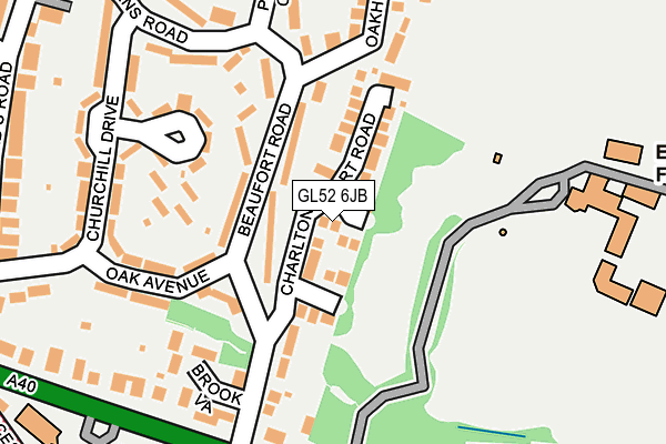 GL52 6JB map - OS OpenMap – Local (Ordnance Survey)