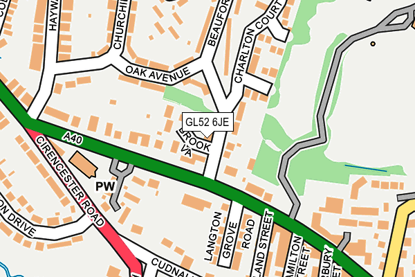 GL52 6JE map - OS OpenMap – Local (Ordnance Survey)