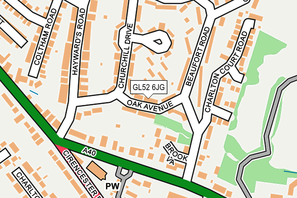 GL52 6JG map - OS OpenMap – Local (Ordnance Survey)