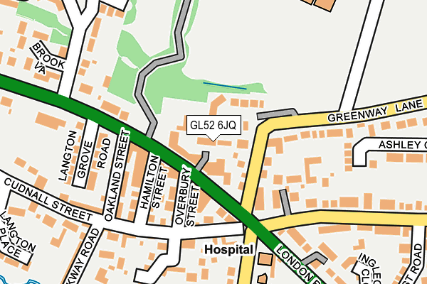 GL52 6JQ map - OS OpenMap – Local (Ordnance Survey)