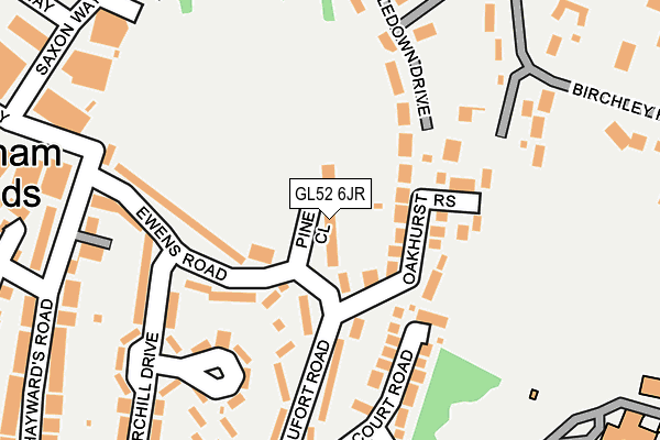 GL52 6JR map - OS OpenMap – Local (Ordnance Survey)