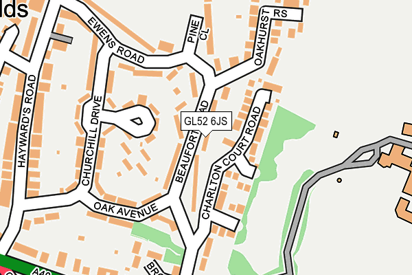 GL52 6JS map - OS OpenMap – Local (Ordnance Survey)