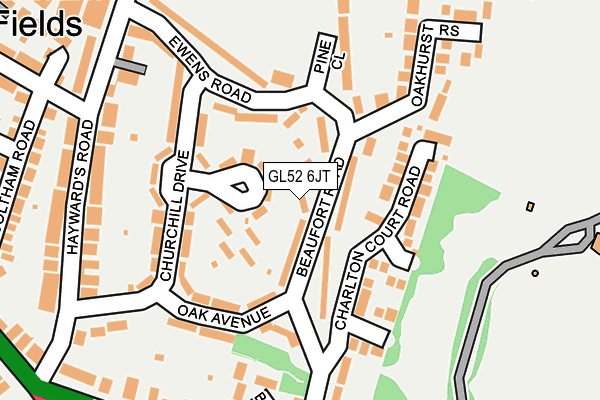 GL52 6JT map - OS OpenMap – Local (Ordnance Survey)