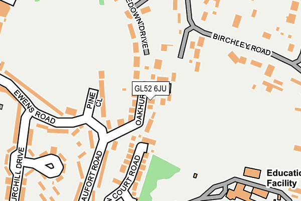 GL52 6JU map - OS OpenMap – Local (Ordnance Survey)