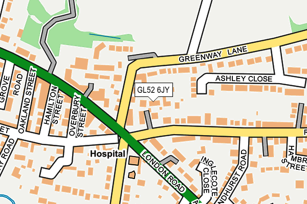 GL52 6JY map - OS OpenMap – Local (Ordnance Survey)