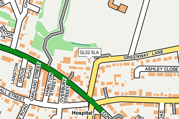 GL52 6LA map - OS OpenMap – Local (Ordnance Survey)