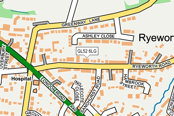 GL52 6LG map - OS OpenMap – Local (Ordnance Survey)