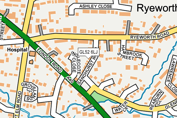 GL52 6LJ map - OS OpenMap – Local (Ordnance Survey)