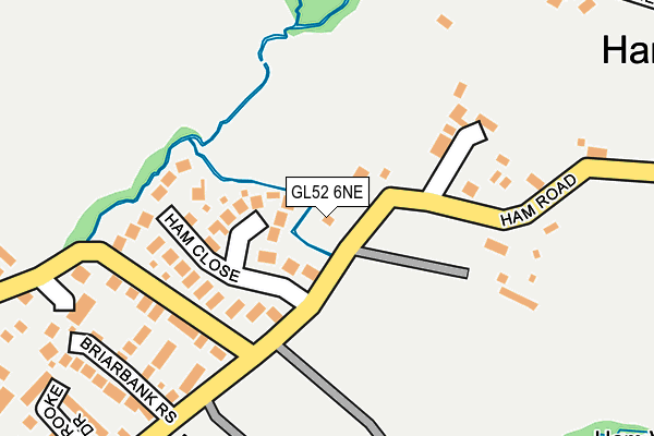 GL52 6NE map - OS OpenMap – Local (Ordnance Survey)