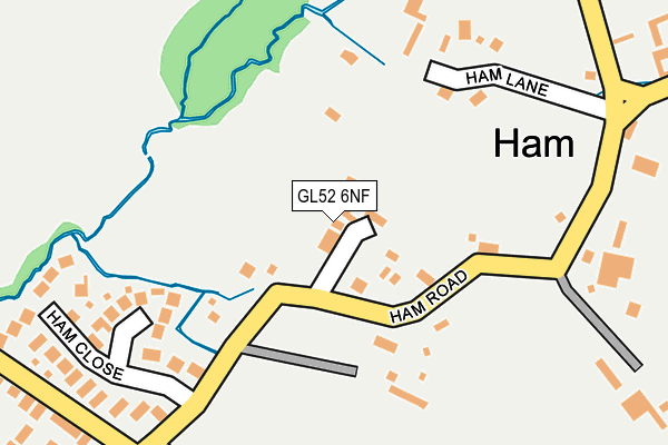 GL52 6NF map - OS OpenMap – Local (Ordnance Survey)