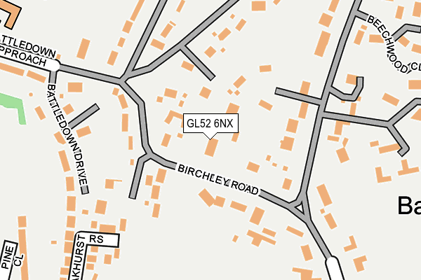 GL52 6NX map - OS OpenMap – Local (Ordnance Survey)