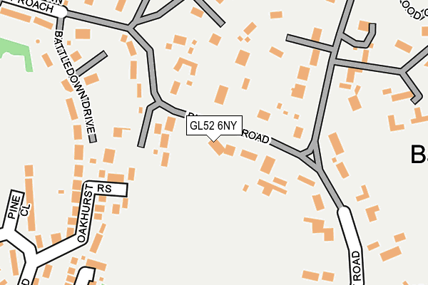 GL52 6NY map - OS OpenMap – Local (Ordnance Survey)