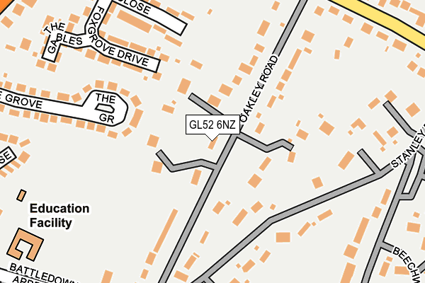 GL52 6NZ map - OS OpenMap – Local (Ordnance Survey)