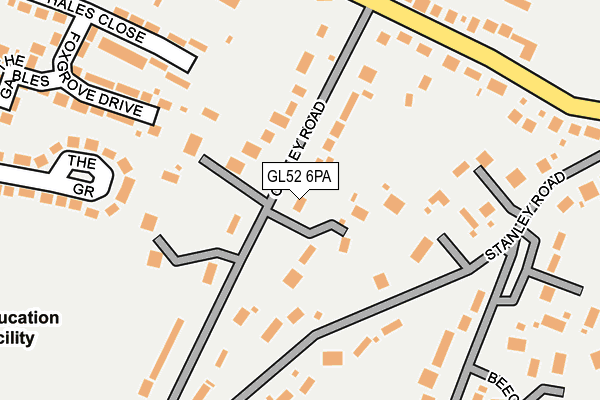 GL52 6PA map - OS OpenMap – Local (Ordnance Survey)