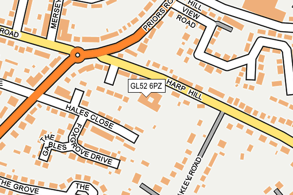 GL52 6PZ map - OS OpenMap – Local (Ordnance Survey)