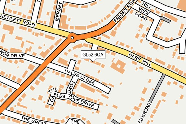 GL52 6QA map - OS OpenMap – Local (Ordnance Survey)