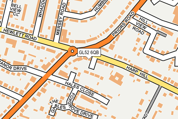 GL52 6QB map - OS OpenMap – Local (Ordnance Survey)