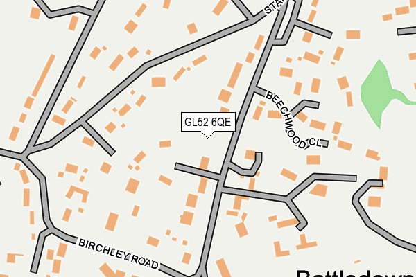 GL52 6QE map - OS OpenMap – Local (Ordnance Survey)