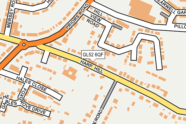 GL52 6QF map - OS OpenMap – Local (Ordnance Survey)