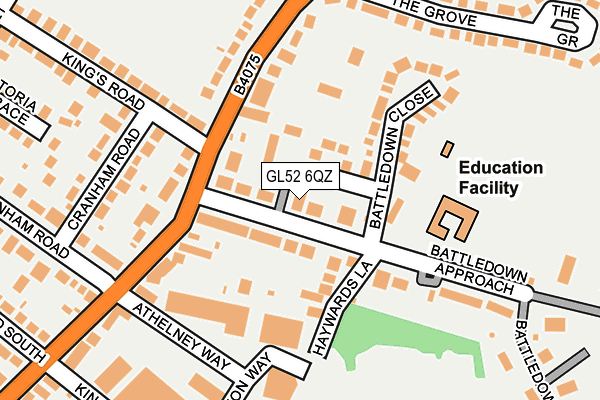 GL52 6QZ map - OS OpenMap – Local (Ordnance Survey)