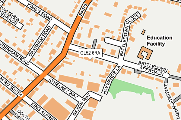 GL52 6RA map - OS OpenMap – Local (Ordnance Survey)