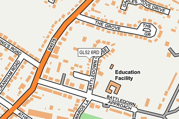 GL52 6RD map - OS OpenMap – Local (Ordnance Survey)