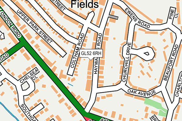 GL52 6RH map - OS OpenMap – Local (Ordnance Survey)