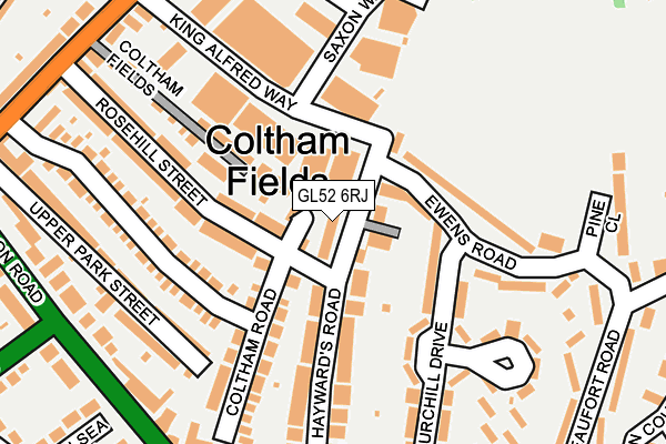 GL52 6RJ map - OS OpenMap – Local (Ordnance Survey)