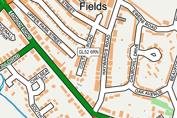 GL52 6RN map - OS OpenMap – Local (Ordnance Survey)