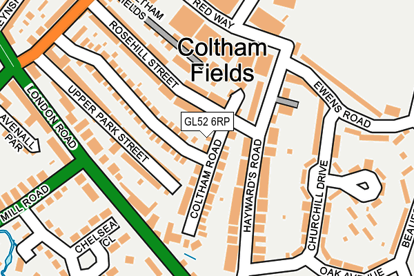 GL52 6RP map - OS OpenMap – Local (Ordnance Survey)